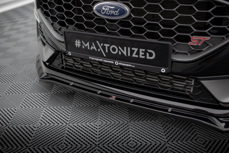 Maxton Front Ansatz V.4 Ford Fiesta ST / ST-line Mk8 Facelift schwarz Hochglanz FO-FI-8F-ST-FD4-G