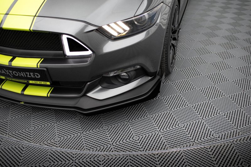 Maxton Front Flaps Ford Mustang GT Mk6 schwarz Hochglanz FOMU6GTCNC-FSF1-G