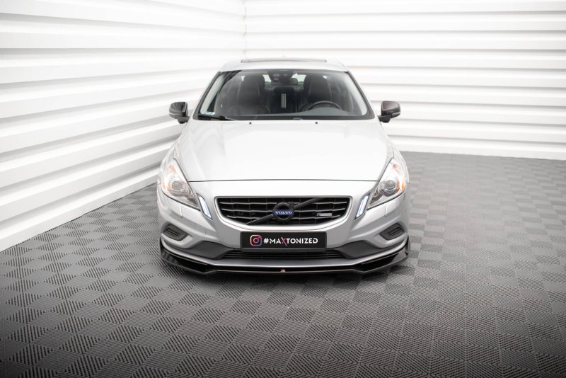 Maxton Front Ansatz V.2 für Volvo S60 R-Design Mk2 schwarz Hochglanz VO-S60-2-RDESIGN-FD2-G