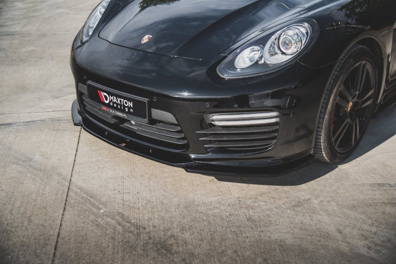 Maxton Front Ansatz V.2 für Porsche Panamera Turbo 970 Facelift schwarz Hochglanz PO-PA-970-T-FD2-G
