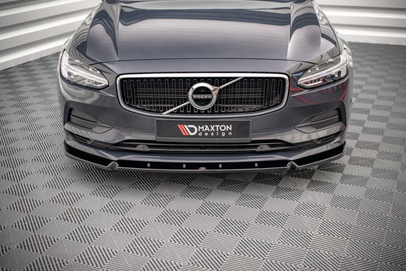 Maxton Front Ansatz V.2 für Volvo V90 Mk2 schwarz Hochglanz VO-V90-2-FD2-G