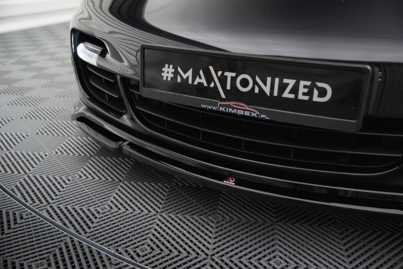 Maxton Front Ansatz Porsche 911 Turbo 997 schwarz Hochglanz PO-911-997-TURBO-FD1G+FD1R-G