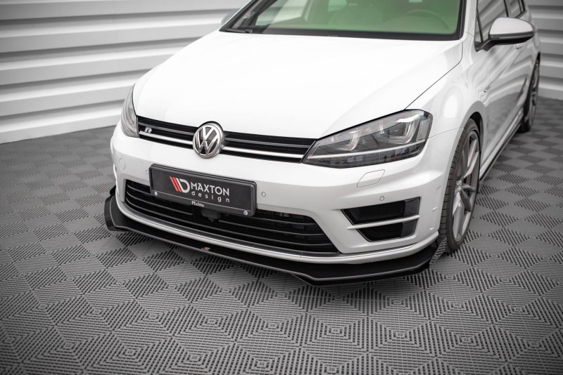 Maxton Front Flaps Volkswagen Golf R Mk7 schwarz Hochglanz VWGO7RCNC-FSF1-G