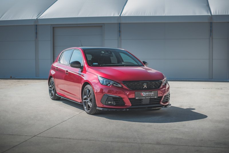 Maxton Front Ansatz V.2 für Peugeot 308 GT Mk2 Facelift schwarz Hochglanz PE-308-2F-GT-FD2-G