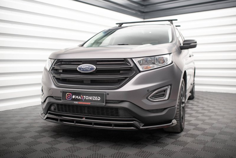 Maxton Front Ansatz für Ford Edge Mk2 schwarz Hochglanz FO-ED-2-FD1G+FD1R-G