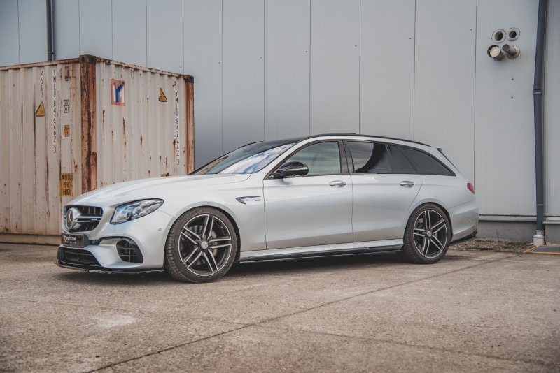 Maxton Seitenschweller Ansatz für Mercedes-Benz E63 AMG Kombi/Limousine S213/W213 schwarz Hochglanz ME-E-213-63-ES-SD1-G