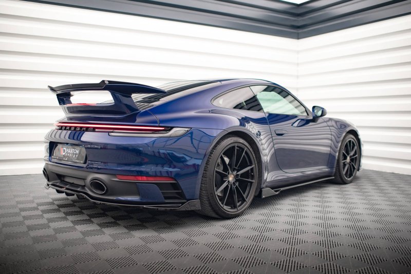 Maxton Mittlerer Diffusor Heck Ansatz DTM Look für V.2 Porsche 911 Carrera Aero 992 schwarz Hochglanz PO-911-992-CA-AERO-RD2G+RD3-G