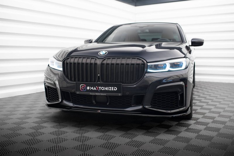 Maxton Front Ansatz V.4 BMW 7 M-Paket G11 / G12 Facelift schwarz Hochglanz BM-7-11F-MPACK-FD4-G