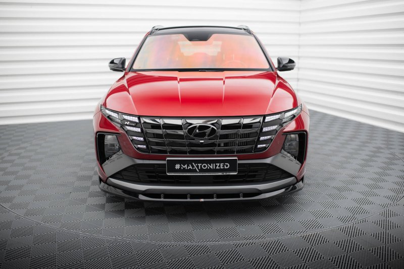 Maxton Front Ansatz V.1 Hyundai Tucson N-Line Mk4 schwarz Hochglanz HY-TU-4-NLINE-FD1-G