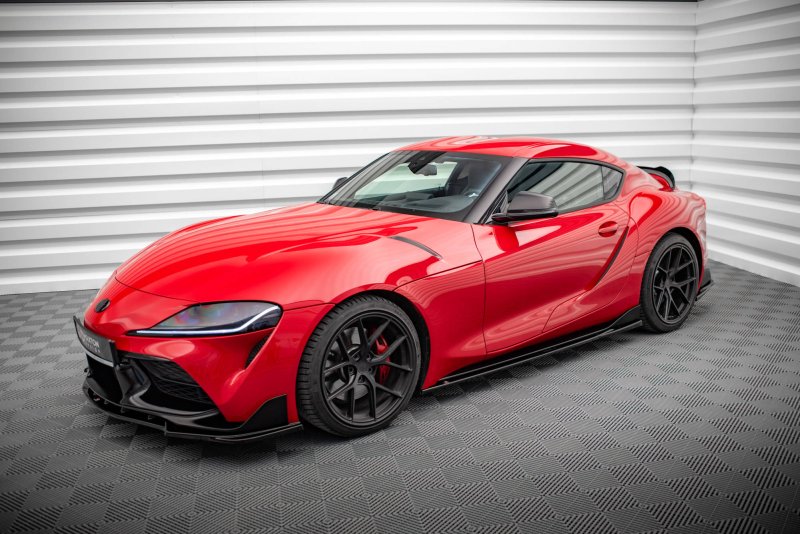 Maxton Seitenschweller Ansatz für V.3 für Toyota Supra Mk5 schwarz Hochglanz TO-SU-5-SD3-G