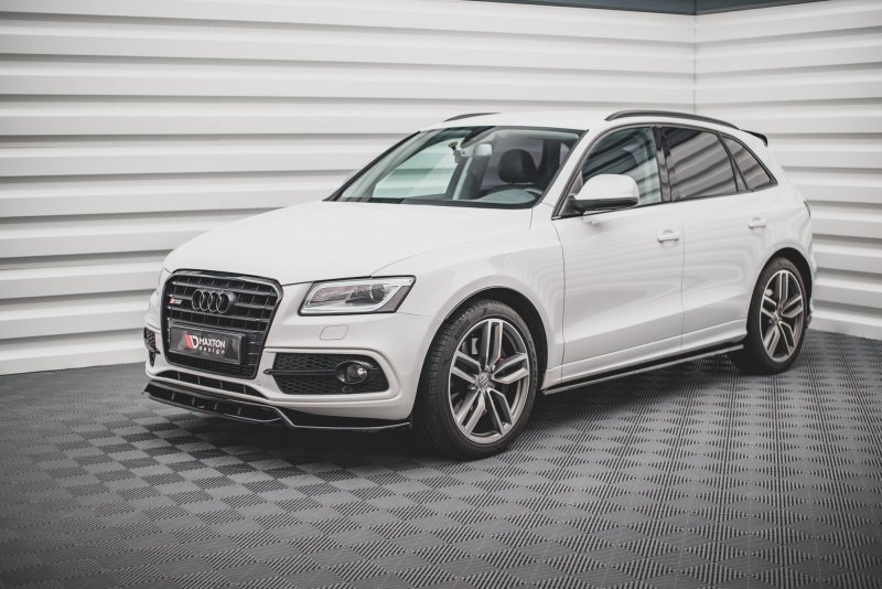 Maxton Seitenschweller Ansatz für Audi SQ5 Mk1 (8R) schwarz Hochglanz AU-SQ5-1-SD1-G