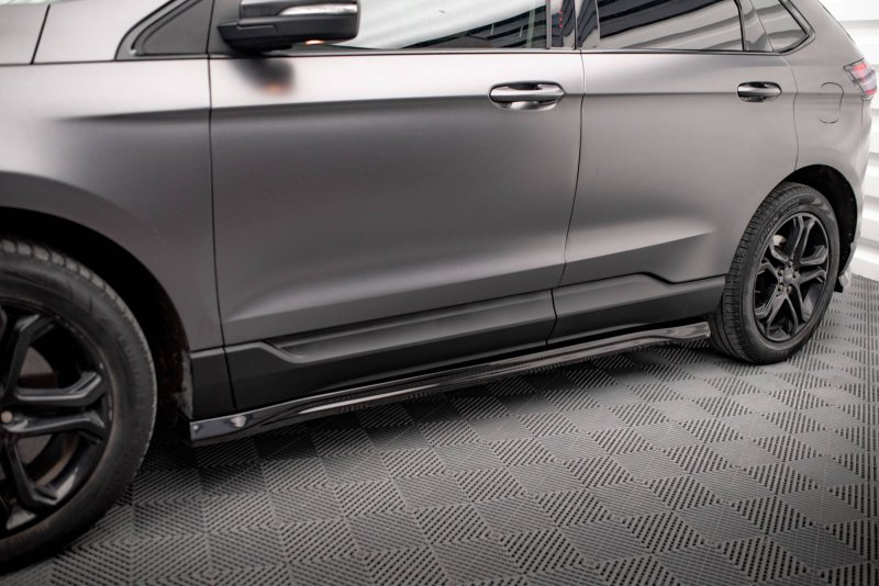 Maxton Seitenschweller Ansatz für Ford Edge Mk2 schwarz Hochglanz FO-ED-2-SD1-G