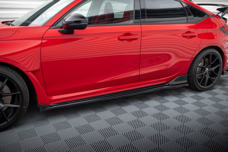 Maxton Seitenschweller Ansatz für V.2 für Honda Civic Type-R Mk 11 schwarz Hochglanz HO-CI-11-TYPE-R-SD2-G
