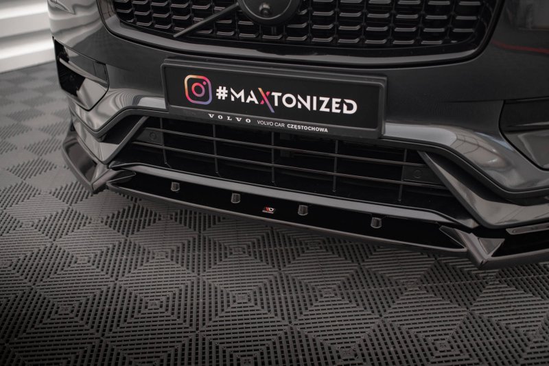 Maxton Front Ansatz V.2 für Volvo XC90 R-Design Mk2 Facelift schwarz Hochglanz VO-XC90-2F-RDESIGN-FD2-G