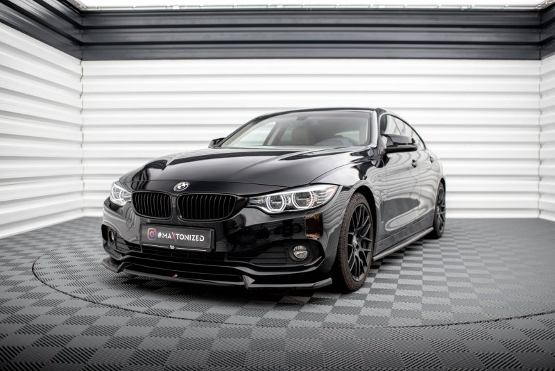 Maxton Front Ansatz V.2 für BMW 4er Gran Coupe F36 schwarz Hochglanz BM-4-F36-GC-FD2-G