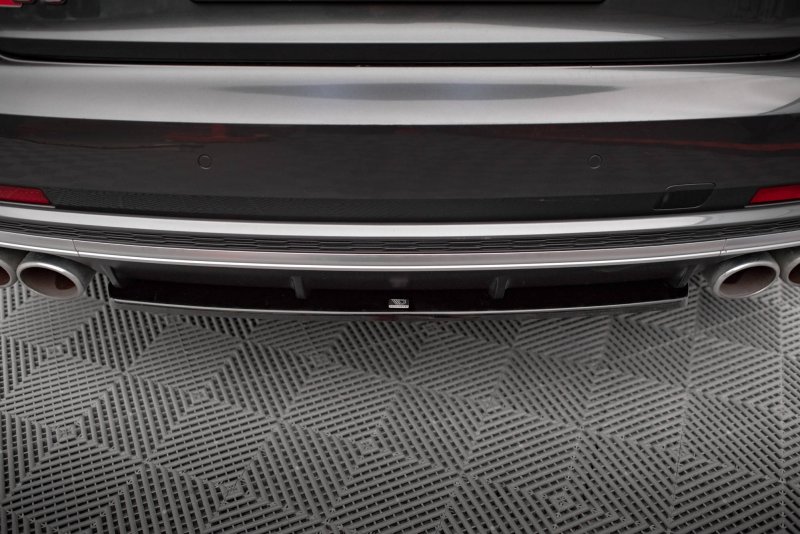 Maxton Mittlerer Diffusor Heck Ansatz für Audi S8 D5 schwarz Hochglanz AU-S8-D5-RD1-G