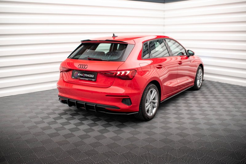 Maxton Street Pro Heckschürze für Audi A3 Sportback 8Y AUA38YCNC-RS1BRB