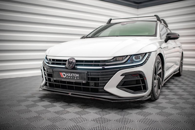 Maxton Front Ansatz V.3 für Volkswagen Arteon R schwarz Hochglanz VW-AR-1F-R-FD3-G