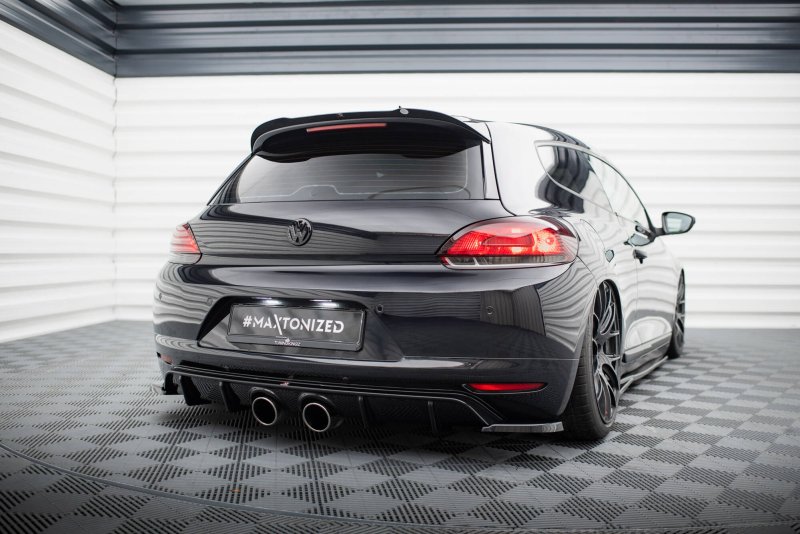 Maxton Diffusor Heck Ansatz V.2 VW Scirocco Mk3 (R32 Auspuff) schwarz Hochglanz VW-SC-3-RS2G+RS2R-G