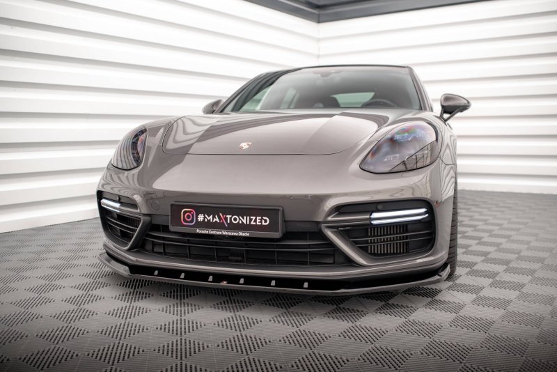 Maxton Front Ansatz V.1 für Porsche Panamera E-Hybrid 971 schwarz Hochglanz PO-PA-971-H-FD1-G
