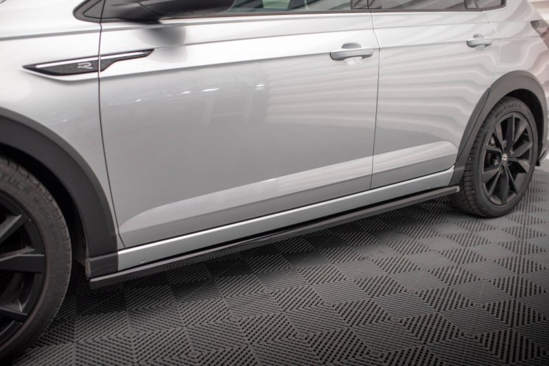 Maxton Seitenschweller Ansatz für Volkswagen Taigo R-Line Mk1 schwarz Hochglanz VW-TA-1-RLINE-SD1-G