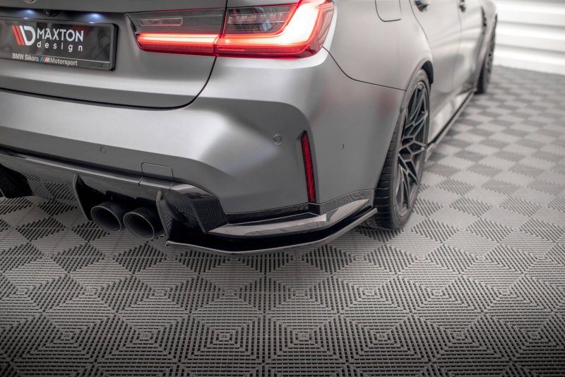 Maxton Heck Ansatz Flaps Diffusor V.2 für BMW M3 G80 schwarz Hochglanz BM-3-G80-M-RSD2-G