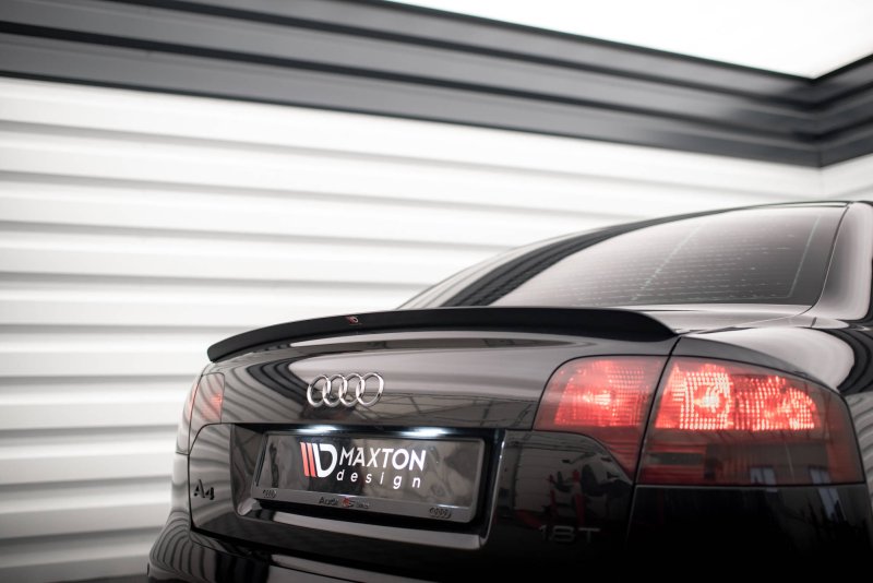 Maxton Spoiler CAP für Audi A4 Limousine S-Line B7 schwarz Hochglanz AU-A4-B7-S/S-LINE-CAP2-G