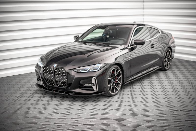 Maxton Front Ansatz V.4 für BMW 4er M-Paket G22 schwarz Hochglanz BM-4-G22-MPACK-FD4-G