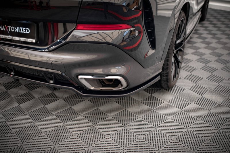 Maxton Mittlerer Diffusor Heck Ansatz DTM Look für V.2 BMW X6 M-Paket G06 schwarz Hochglanz BM-X6-06-MPACK-RD3G+RD4-G
