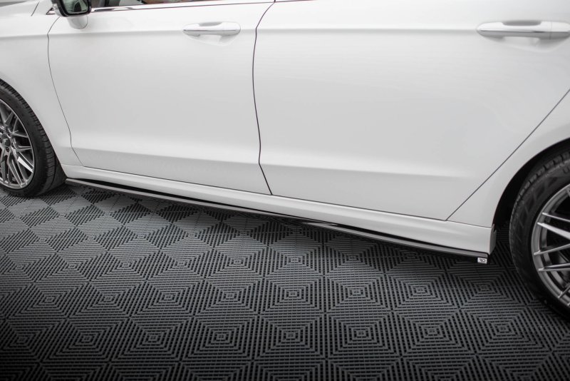Maxton Seitenschweller Ansatz Ford Mondeo Sport Mk5 Facelift / Fusion Sport Mk2 Facelift schwarz Hochglanz FO-MO-5F-SPORT-SD1-G