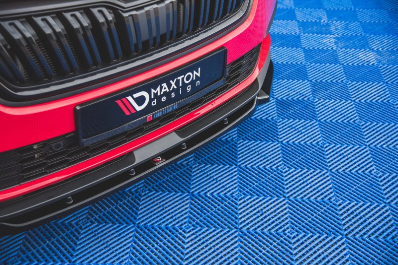 Maxton Front Ansatz V.1 für Skoda Kamiq schwarz Hochglanz SK-KM-1-FD1-G