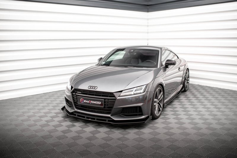 Maxton Front Flaps Audi TT S / S-Line 8S schwarz Hochglanz AUTT3SLINECNC-FSF1-G