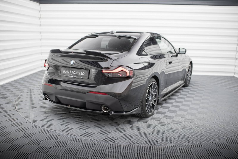 Maxton Heck Ansatz Flaps Diffusor V.2 BMW 2 Coupe G42 schwarz Hochglanz BM-2-G42-RSD2-G