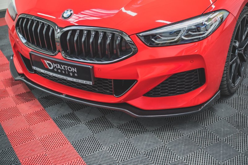 Maxton Front Ansatz V.2 für BMW 8 Coupe G15 / 8 Gran Coupe M Paket G16 schwarz Hochglanz BM-M850-G15-FD2-G