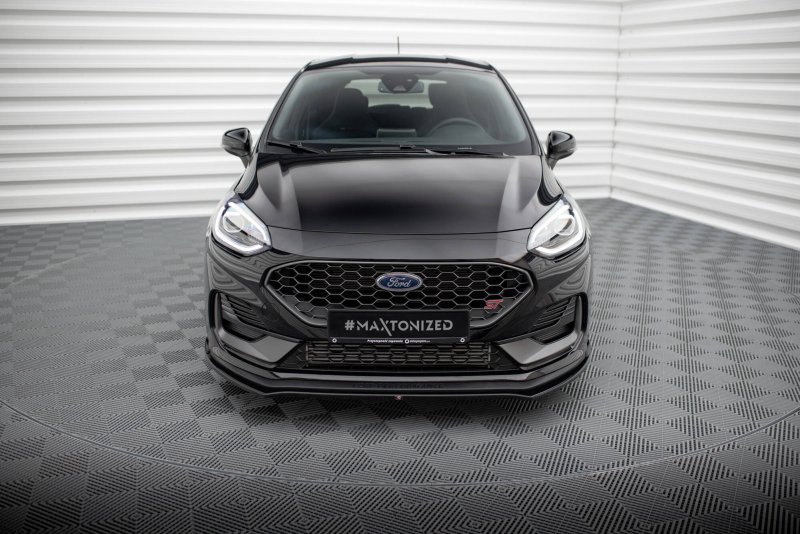 Maxton Front Ansatz V.1 Ford Fiesta ST / ST-line Mk8 Facelift schwarz Hochglanz FO-FI-8F-ST-FD1-G