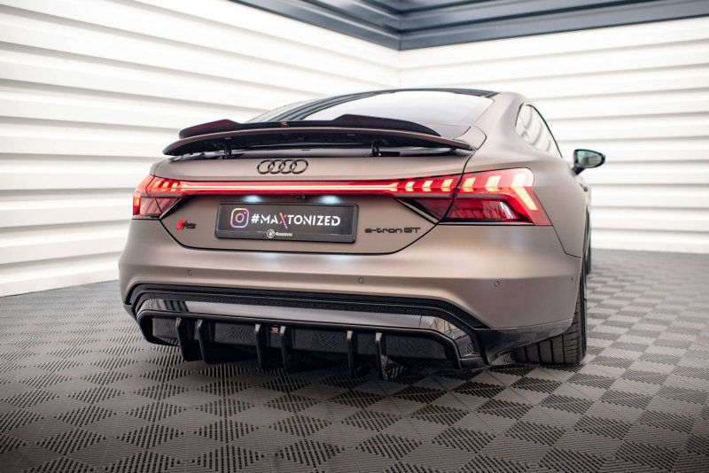 Maxton Diffusor Heck Ansatz für Audi e-Tron GT / RS GT Mk1 schwarz Hochglanz AU-ETRON-1-RS-RS1-G