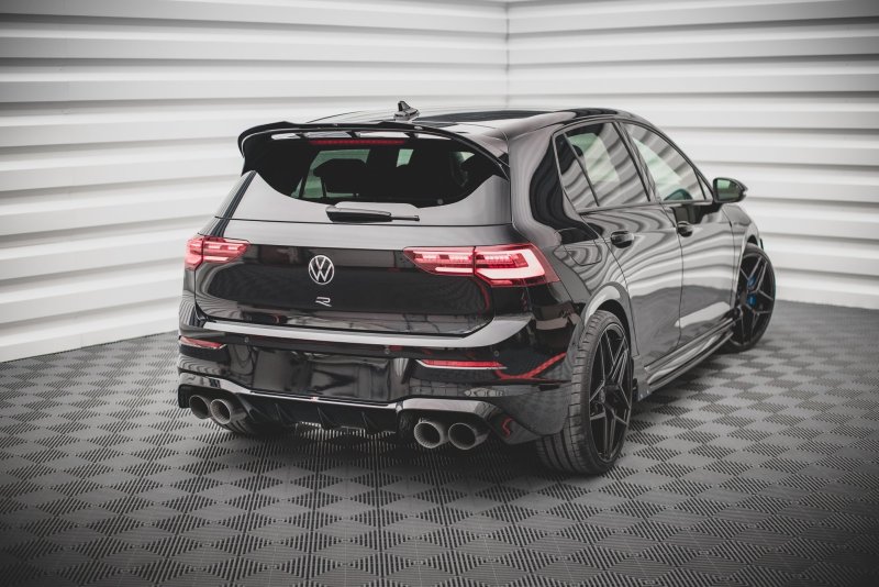 Maxton Diffusor Heck Ansatz V.1 für Volkswagen Golf R Mk8 schwarz Hochglanz VW-GO-8-R-RS1-G