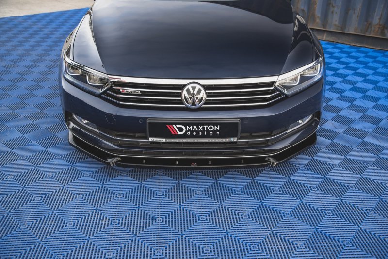 Maxton Front Ansatz V.2 für Volkswagen Passat B8 schwarz Hochglanz VW-PA-B8-FD2-G