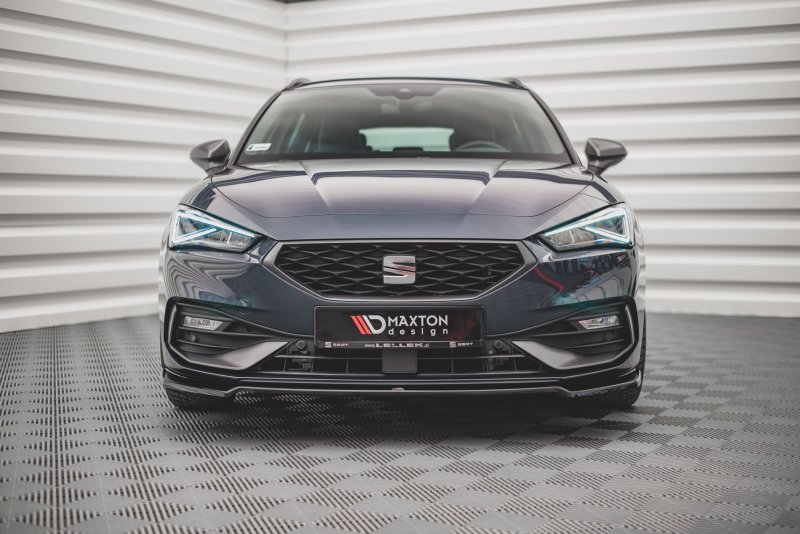 Maxton Front Ansatz V.3 für Seat Leon FR Mk4 schwarz Hochglanz SE-LE-4-FR-FD4-G