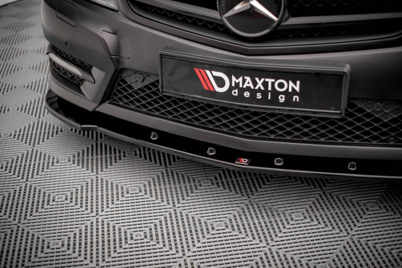 Maxton Front Ansatz V.2 für Mercedes-Benz C Coupe AMG-Line C204 schwarz Hochglanz ME-C-204F-AMGLINE-C-FD2-G