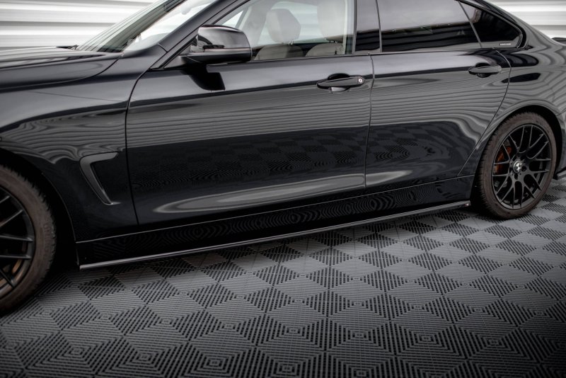 Maxton Seitenschweller Ansatz für BMW 4er Gran Coupe F36 schwarz Hochglanz BM-4-F36-GC-SD1-G