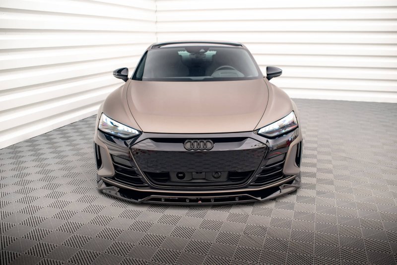 Maxton Front Ansatz V.2 für Audi e-Tron GT / RS GT Mk1 schwarz Hochglanz AU-ETRON-1-RS-FD2G+FD2R-G