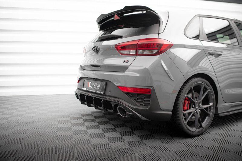 Maxton Diffusor Heck Ansatz Hyundai I30 N Hatchback Mk3 Facelift schwarz Hochglanz HY-I30-3F-N-RS1-G