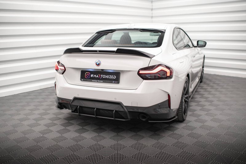 Maxton Street Pro Heck Ansatz Flaps Diffusor für BMW 2 Coupe M-Paket G42 BM242MPACKCNC-RSD1B