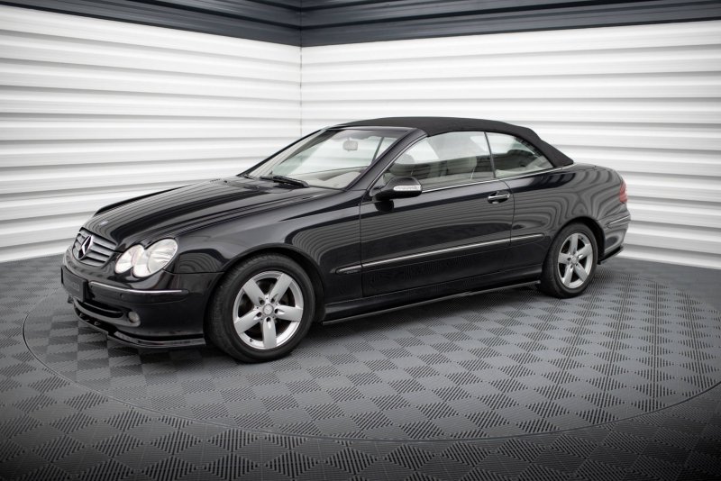 Maxton Seitenschweller Ansatz für Mercedes-Benz CLK W209 schwarz Hochglanz ME-CLK-209-SD1-G