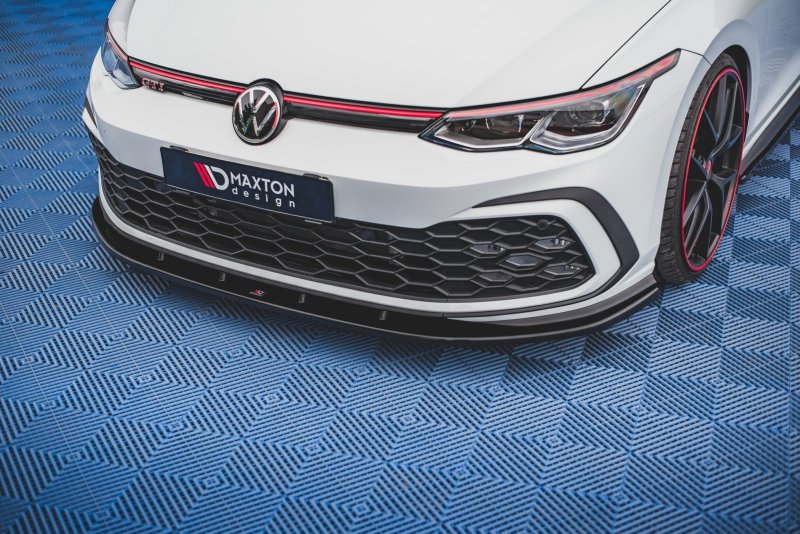 Maxton Front Ansatz für Volkswagen Golf 8 GTI schwarz Hochglanz VW-GO-8-GTI-FD1-G