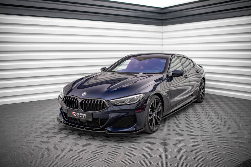 Maxton Front Ansatz V.3 für BMW 8 Coupe G15 / 8 Gran Coupe M Paket G16 schwarz Hochglanz BM-M850-G15-FD3-G