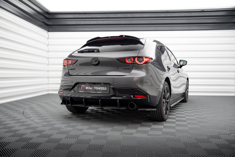 Maxton Spoiler CAP Abrisskante Mazda 3 Mk4 schwarz Hochglanz MA-3-4-CAP1-G
