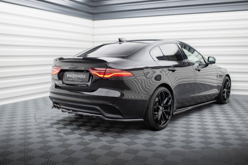 Maxton Mittlerer Cup Diffusor Heck Ansatz Jaguar XE X760 Facelift schwarz Hochglanz JA-XE-1F-RSD1G+RD1-G