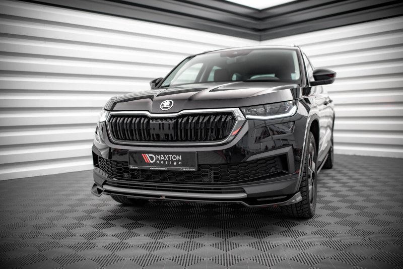 Maxton Front Ansatz V.2 für Skoda Kodiaq Mk1 Facelift schwarz Hochglanz SK-KO-1F-FD2-G